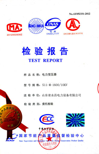 陕西电力变压器检测合格报告